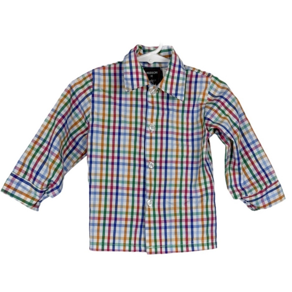 Hudson Ferrell Plaid Button Front Shirt Size 18 Months